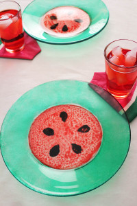 Watermelon week plates