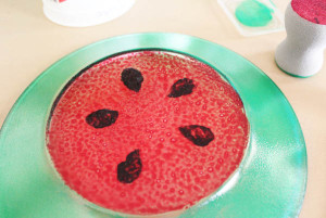 watermelon plates painted