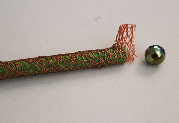 wrap copper ribbon around wizard wand