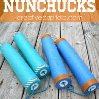 Easy Pool Noodle Nunchucks from Creative Capital B