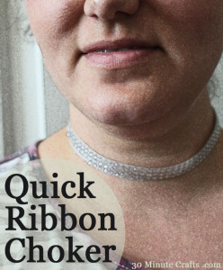 Quick ribbon Choker