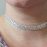 Simple Sparkly Ribbon Choker