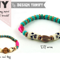 VANESSA MOONEY INSPIRED TWIST OF FATE SKULL BRACELET by Design Thrift