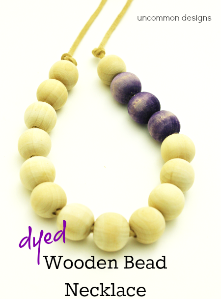 dyed-wooden-bead-necklace at uncommon designs online