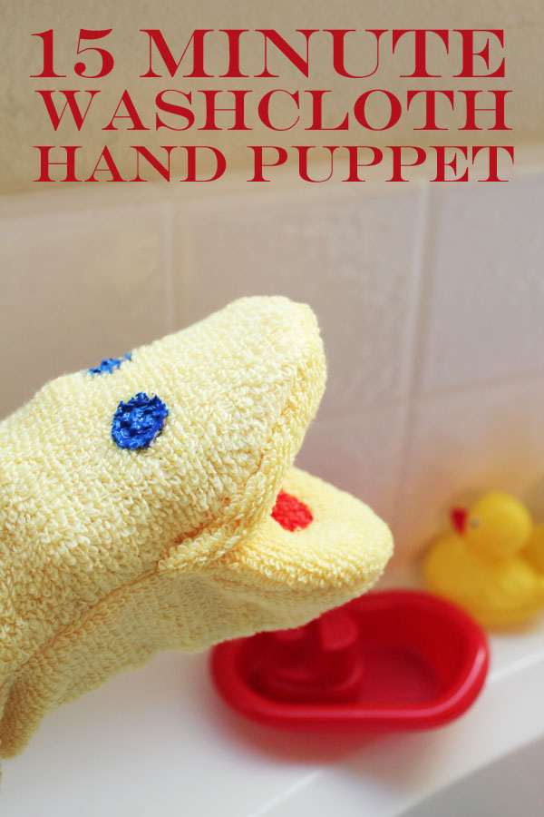 15 Minute Washcloth Hand Puppet