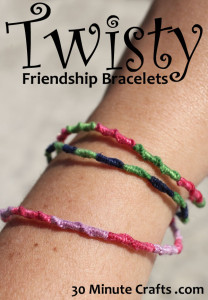 Twisty Friendship Bracelets at 30 Minute Crafts