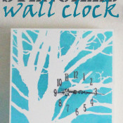 stenciled wall clock on 30 minute crafts