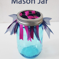 woven ribbon mason jar