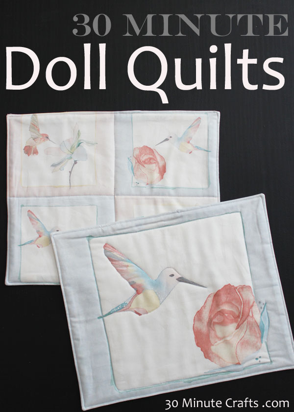 30 minute doll quilts