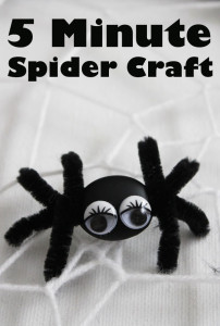 5 minute spider craft
