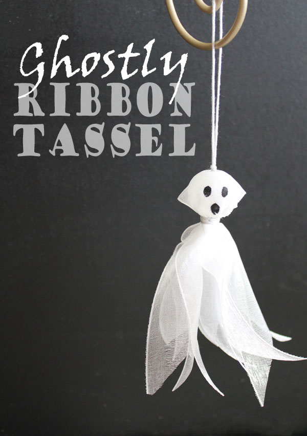 Ribbon Tassel Ghost - 30 Minute Crafts