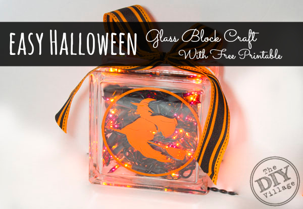 Glass Block Halloween Craft - DIY Village