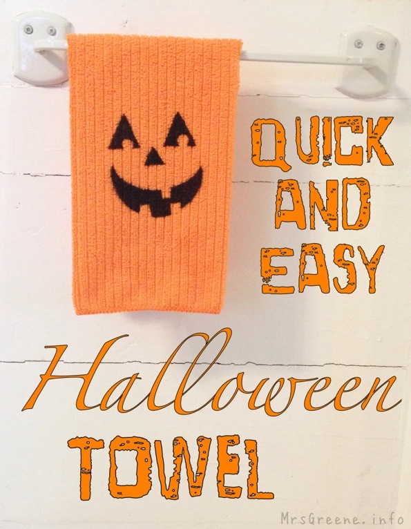 Halloween Towel - Mrs Greene info