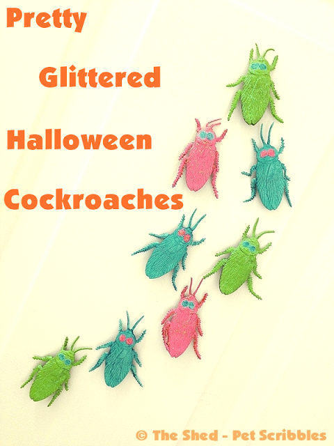 Pretty Glittered Cockroaches - Pet Scribbles