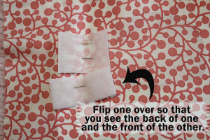 flip over one of the velcro and pin to the fabric