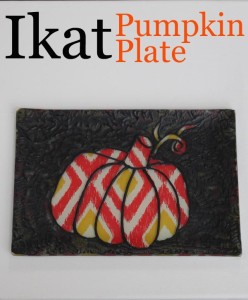 ikat pumpkin plate