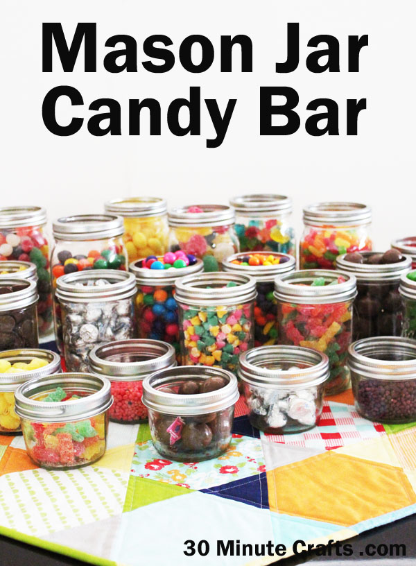 mason jar candy bar