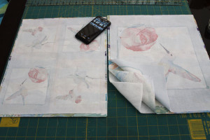 prepare layers of doll quilt