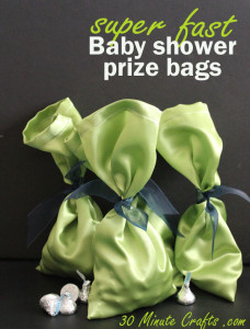 super fast baby shower prize bags
