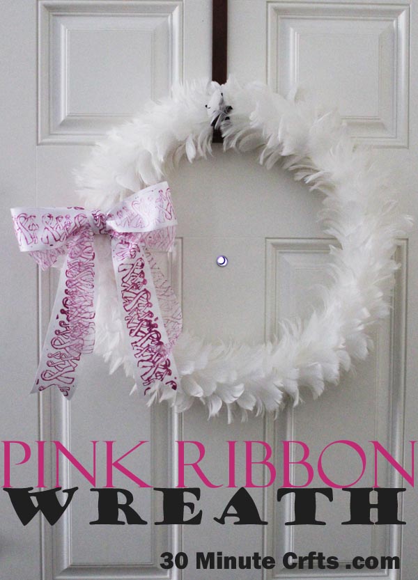 Pink Ribbon Wreath