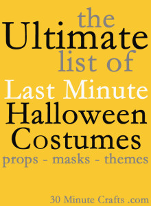 The Ultimate List of Last Minute Halloween Costumes at 30 Minute Crafts