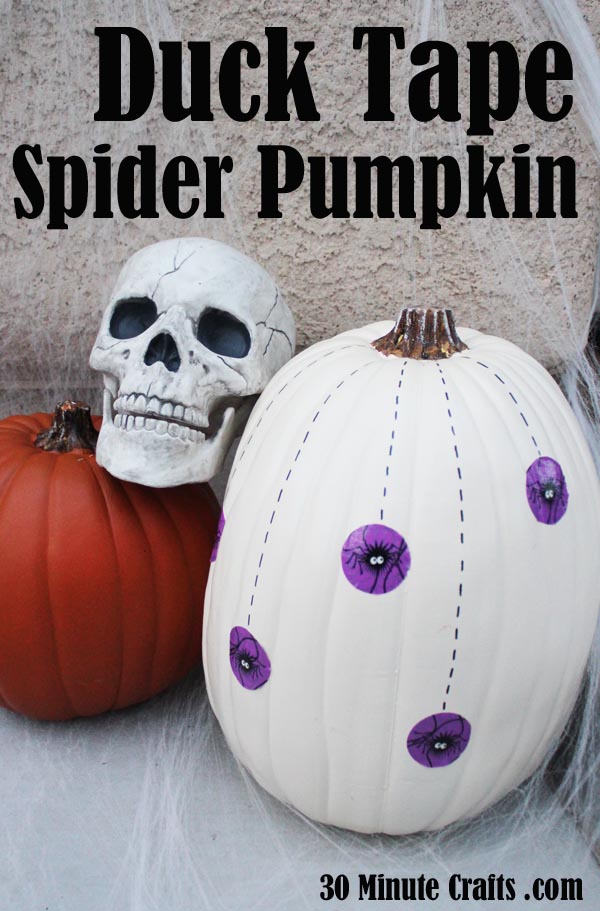 Duck Tape Spider Pumpkin