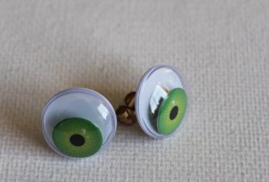 google eye earrings