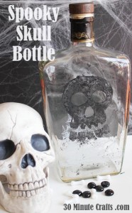spooky skull bottle