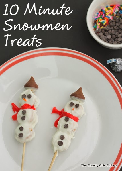 10 minute snowmen treats - The Country Chic Cottage
