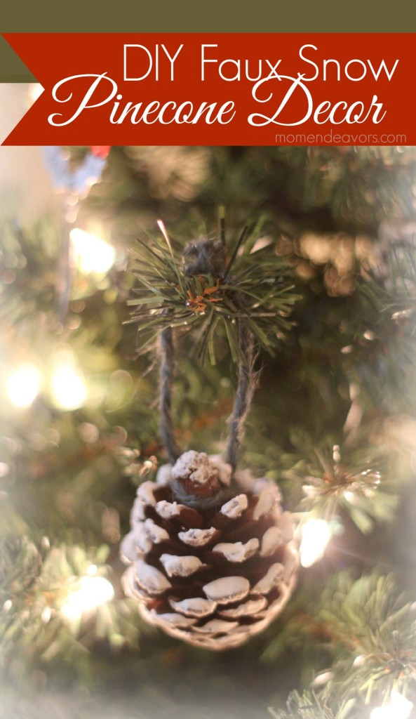 DIY Snowy Pinecones - Mom Endeavors