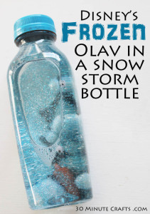 Disney's Frozen Olav in a snow storm bottle