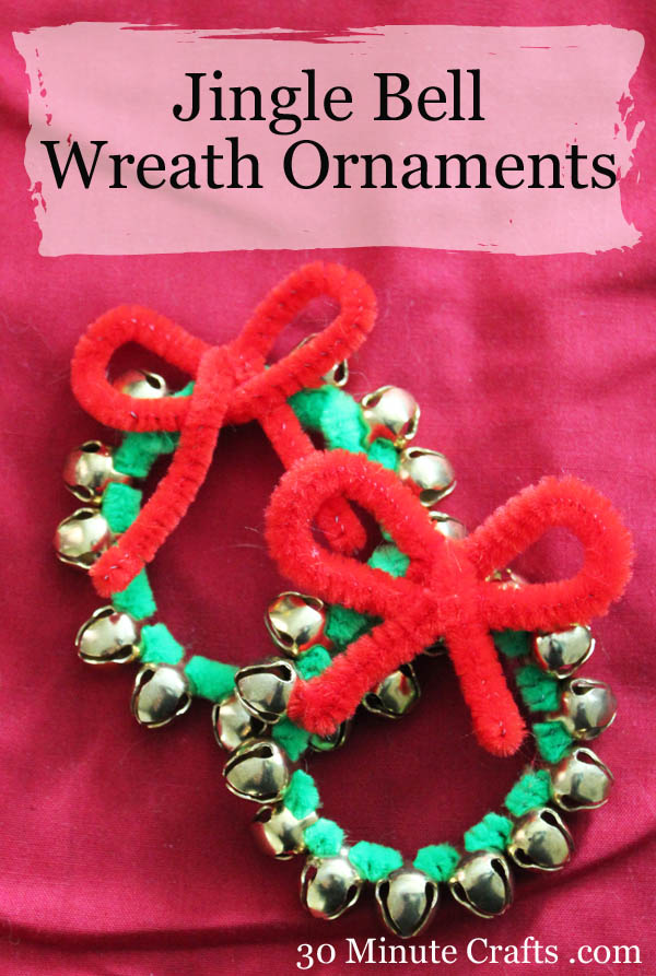 Jingle Bell Wreath Ornament - Easy Craft Activity - Jinxy Kids