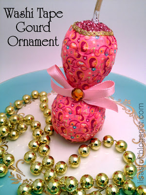 LisaStuf Washi Tape Gourd Ornament