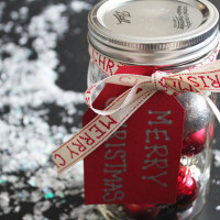 Ornaments in a Jar Neighbor gift