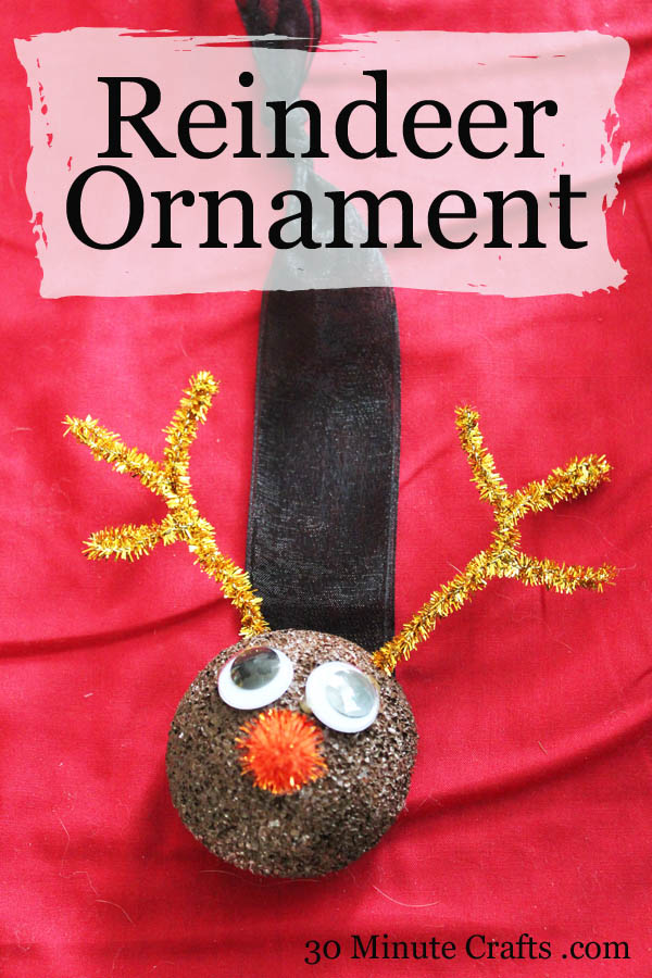 Reindeer Ornament from Styrofoam Ball