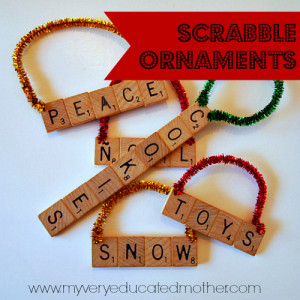 Scrabble Tile Ornaments