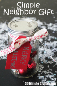 Simple Neighbor Gift - Ornaments in a jar
