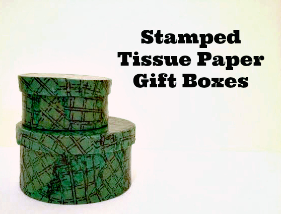 Stamped Tissue Paper Gift Box - Mrs Greene
