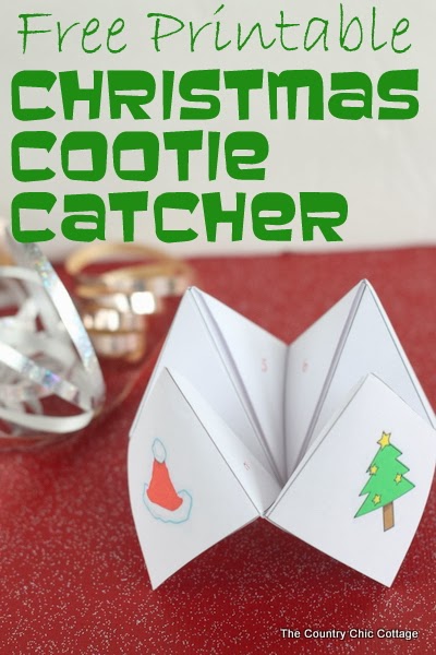 free printable christmas cootie catcher - the country chic cottage