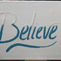 Believe Glitter Canvas