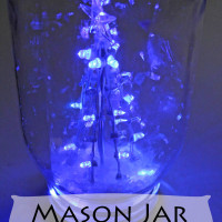 Mason jar lighted tree