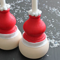 simple wooden santa candlesticks