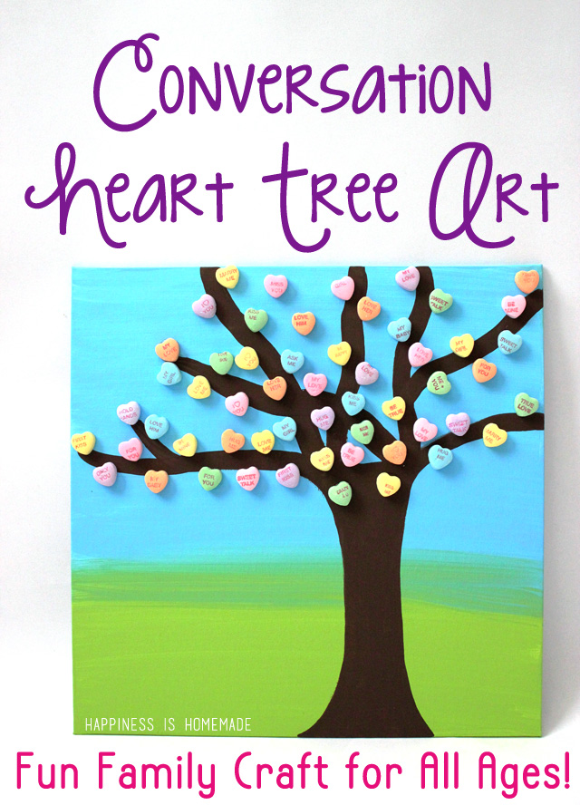 Conversation Heart Tree Art