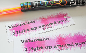 Making Glow Stick Valentines
