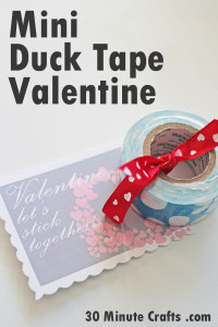 Mini Duck Tape Valentine Printable