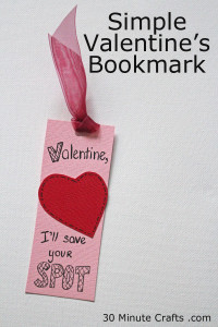 Simple Valentine's Bookmark