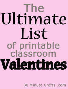 The Ultimate List of Printable Classroom Valentines