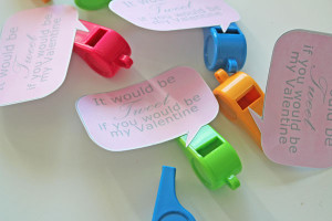 Whistle Valentines for School