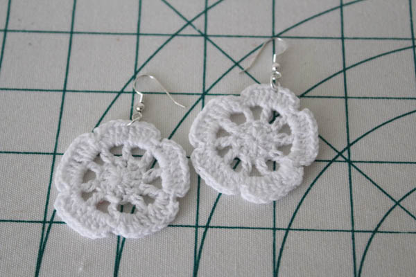 OYA crochet Earrings -ROSE- Scarlet - Shop AYTURK Earrings & Clip-ons -  Pinkoi