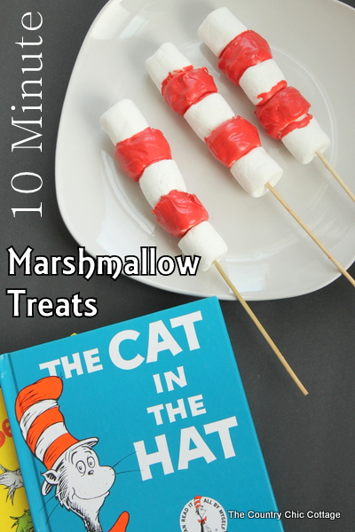 Dr Seuss Marshmallow treats